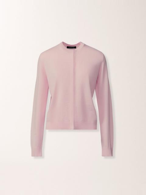 FABIANA FILIPPI Lilac pink wool and cotton cardigan