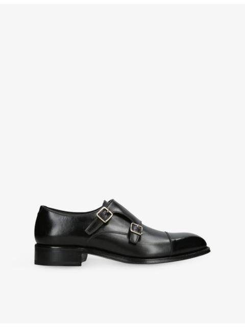TOM FORD Claydon Double Monk Strap Leather Shoes