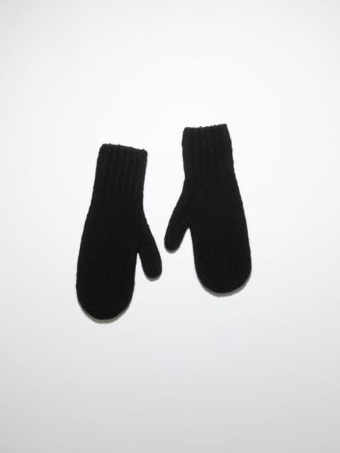 Acne Studios Wool blend mittens - All black