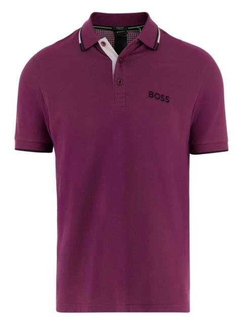 BOSS embroidered-detail polo shirt