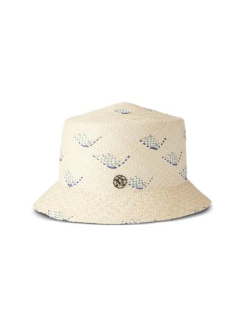 MAISON MICHEL Arsene straw cloche hat