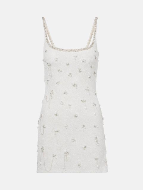CLIO PEPPIATT Droplet embellished beaded minidress