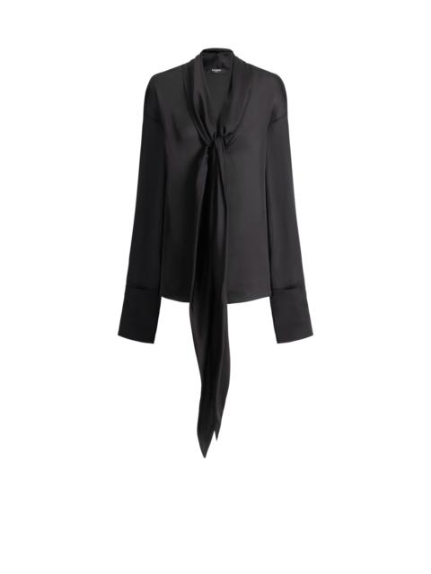 Balmain Silk shirt with tie collar