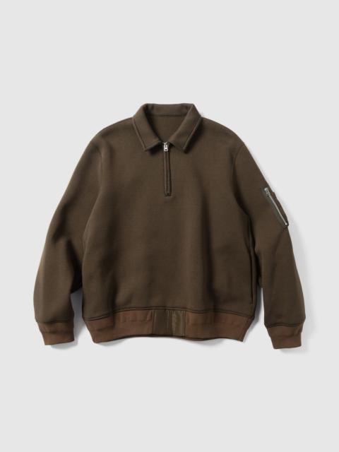 sacai Sponge Sweat Polo Shirt Brown