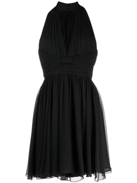 ELIE SAAB V-neck silk minidress