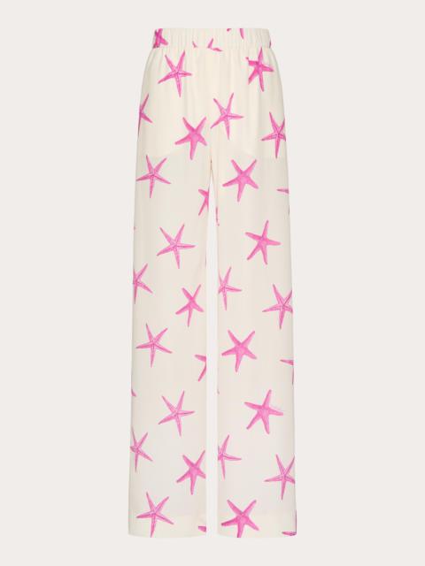 Valentino STARFISH CREPE DE CHINE PANTS
