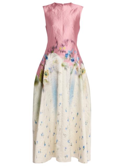 Erdem Floral Textured Maxi Dress