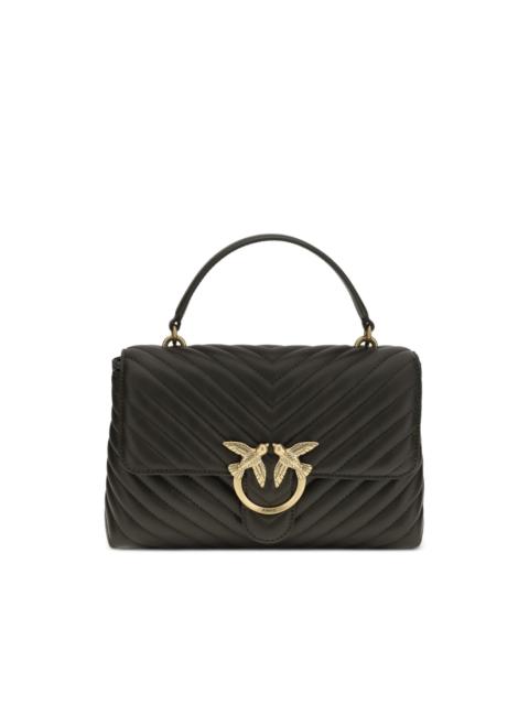 PINKO Love chevron tote bag