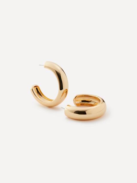 JENNY BIRD 14ct Gold-Plated Large Gia Hoop Earrings