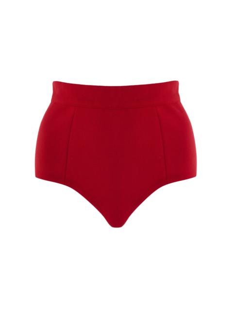 HIGH SPORT Knit Cotton-Blend Boy Shorts red