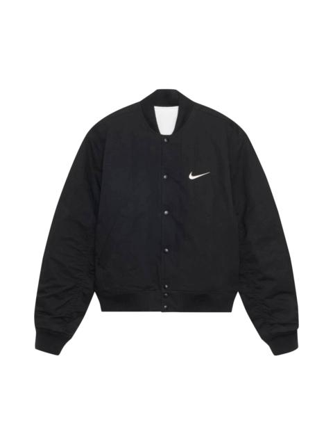 Stussy x Nike Reversible Varsity Jacket 'Black/Sail'