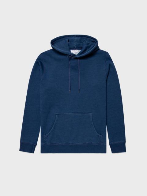 Sunspel Indigo Loopback Overhead Hoody