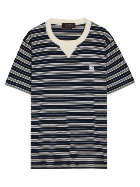 WALES BONNER Wales Bonner Song Striped Fine-knit Wool-blend T-shirt