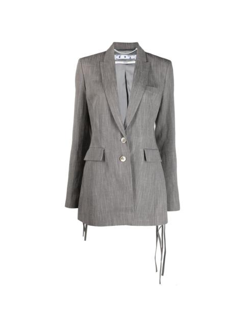 Off-White rear logo print fitted blazer