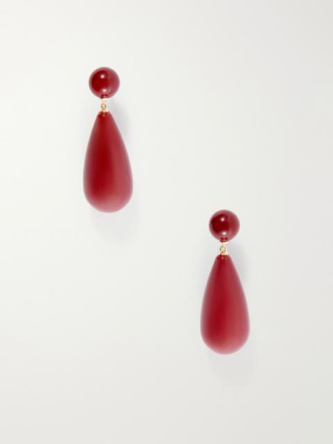 LIÉ STUDIO The Lola mookaite and sterling silver earrings Burgundy