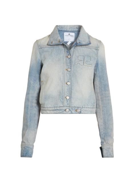 courrèges Women's Reedition Button-Front Denim Jacket - Denim Bleu Delave