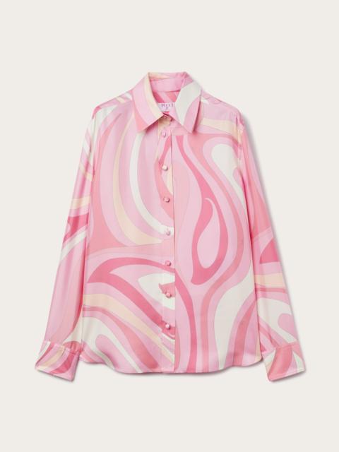 PUCCI MARMO PRINT SILK SHIRT
