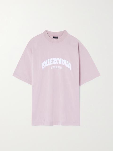 BALENCIAGA Printed Cotton-jersey T-shirt