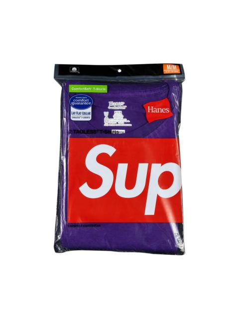 Supreme x Hanes Tagless Tees (2 Pack) 'Purple'