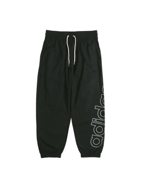 (WMNS) adidas neo Brlv Wvn Tp Logo Printing Sweatpants Black GK1497