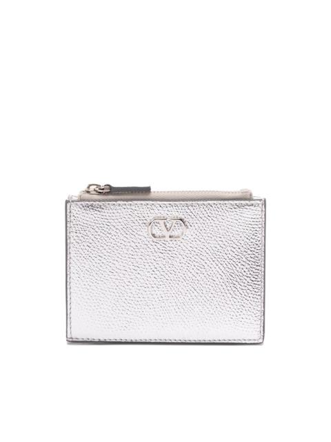 Valentino zip leather wallet