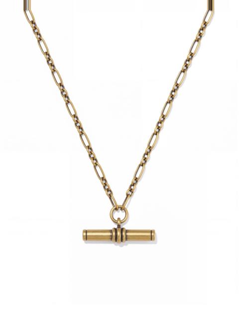 KENDRA SCOTT Bree Vintage Gold Metal T Bar Short Pendant Necklace