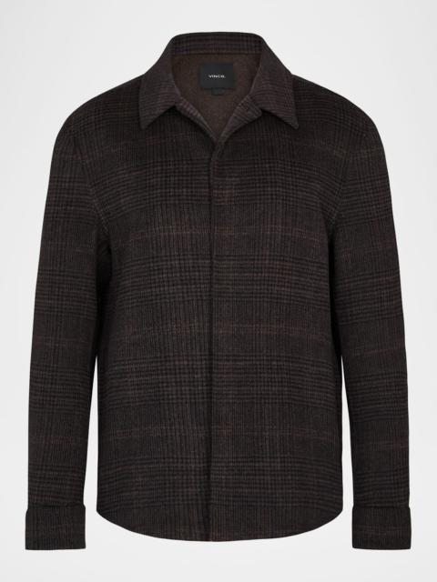 Vince Men's Plaid Splittable Wool-Blend Shirt Jacket