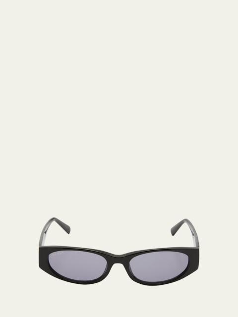 BY FAR Rodeo Round Acetate Sunglasses