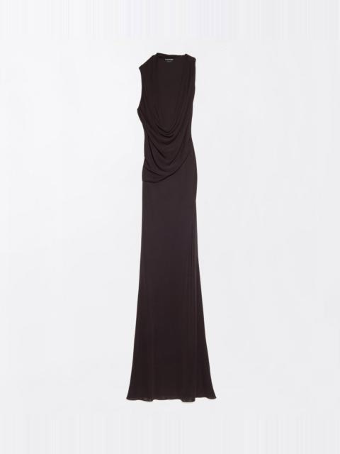 TOM FORD CREPE JERSEY ASYMMETRIC DRAPED EVENING DRESS