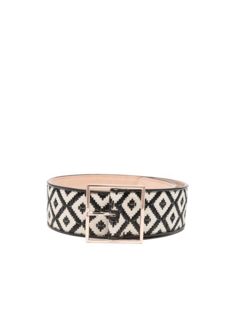 Max Mara geometric-buckle belt