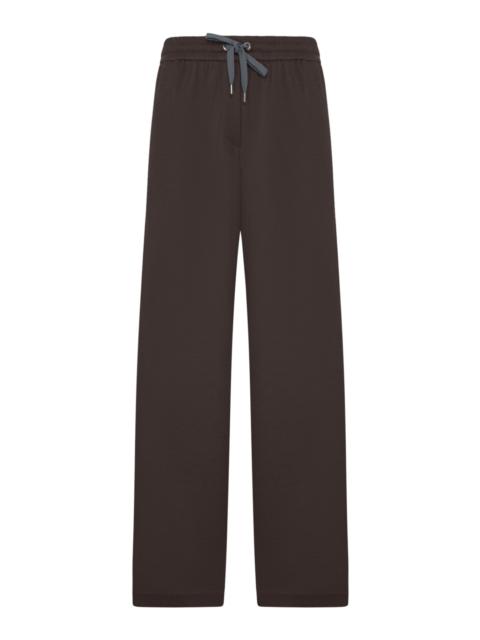 Brunello Cucinelli WIDE LEG TROUSERS WITH DRAWSTRING