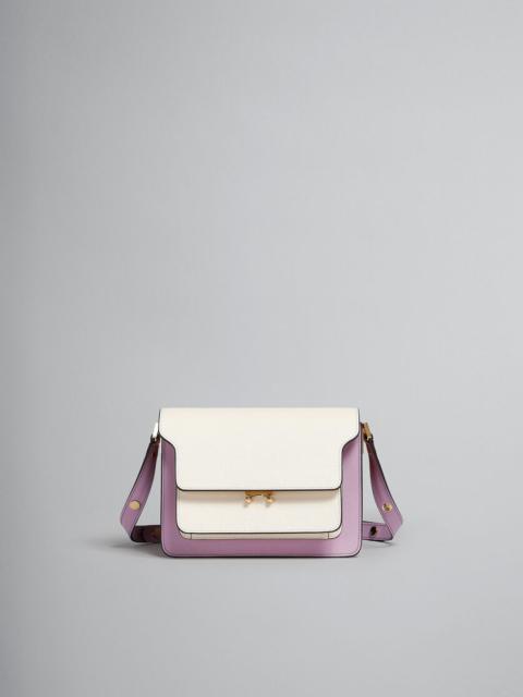 Marni LILAC SAFFIANO LEATHER TRUNK BAG