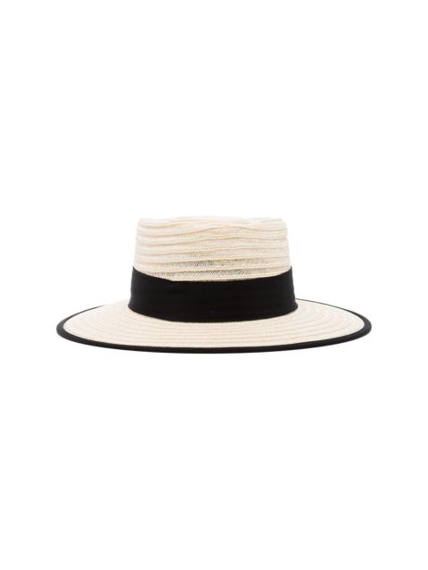 DESTREE grosgrain-trimmed straw hat