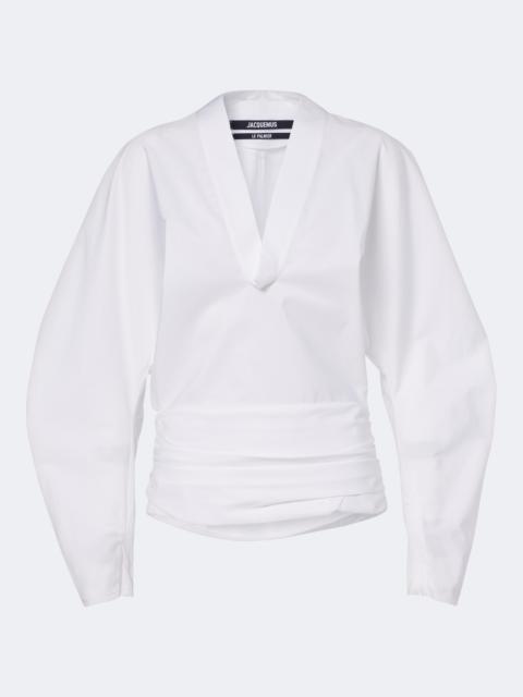 JACQUEMUS Colombe cotton poplin blouse