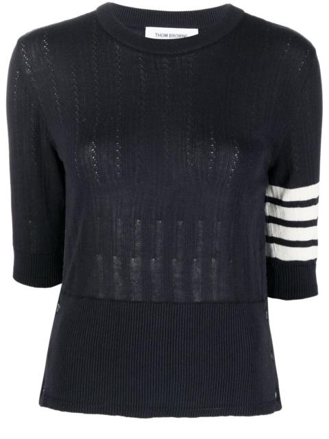 Thom Browne stripe-detail knitted top