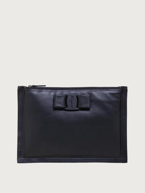 FERRAGAMO VIVA BOW CLUTCH