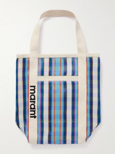 Isabel Marant Darwen Striped Canvas-trimmed Nylon Tote