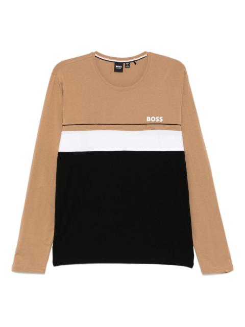 BOSS logo-print long-sleeves T-shirt