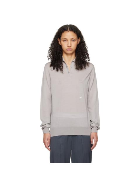 HommeGirls® Gray Spread Collar Polo