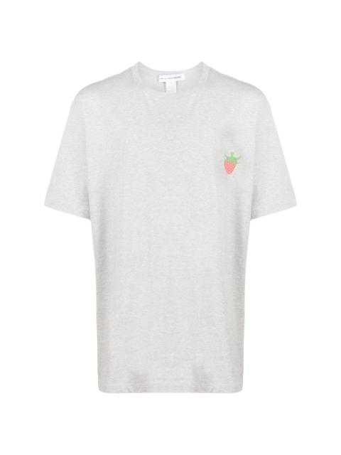 strawberry-print cotton T-shirt