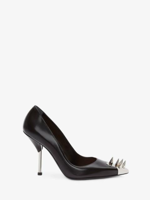 Alexander McQueen Punk Stud Pump in Black/silver