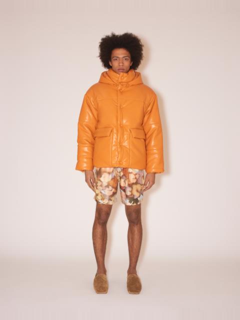 Nanushka HIDE MENS - Vegan leather puffer coat - Orange