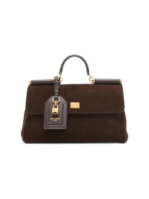 Dolce & Gabbana Women's My Sicily Suede Top Handle Bag - Ebano Moro