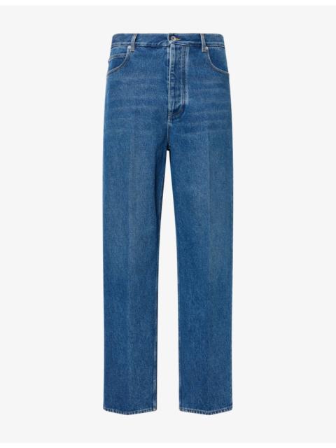 Bottega Veneta Washed Wide-Leg Cotton Denim Jeans