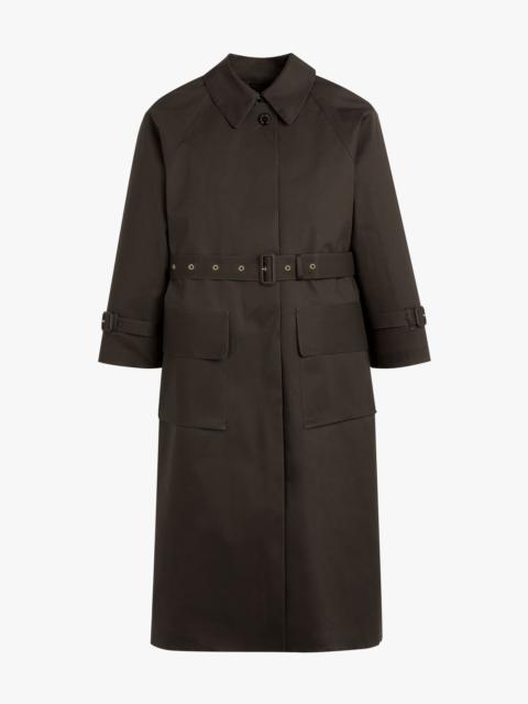 Mackintosh KELVIN CHOCOLATE BONDED WOOL TRENCH COAT