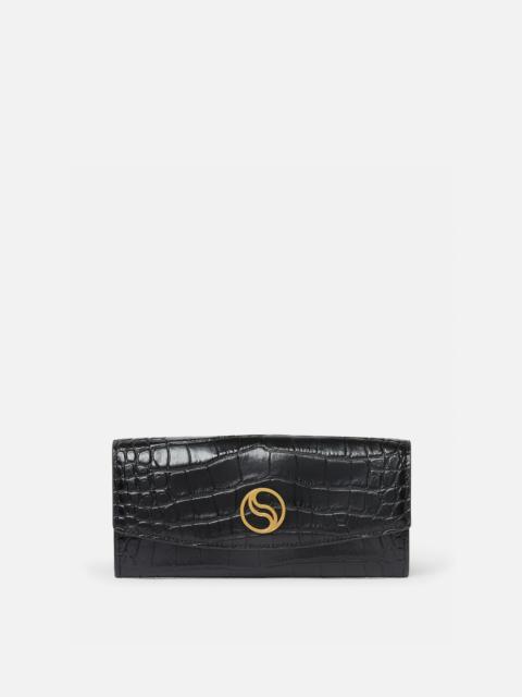 Stella McCartney S-Wave Croc-Effect Continental Wallet