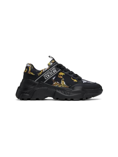 VERSACE JEANS COUTURE Black Speedtrack Sneakers
