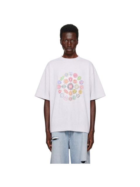 BALENCIAGA Gray Spiral Crest T-shirt