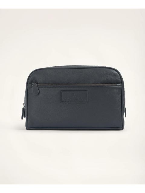 Brooks Brothers Large Pebbled Leather Dopp Kit