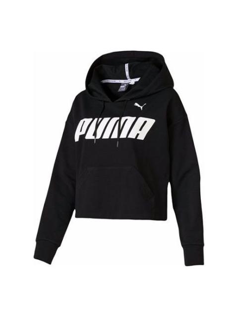 PUMA (WMNS) PUMA Cropped Logo Hoodie 844023-01